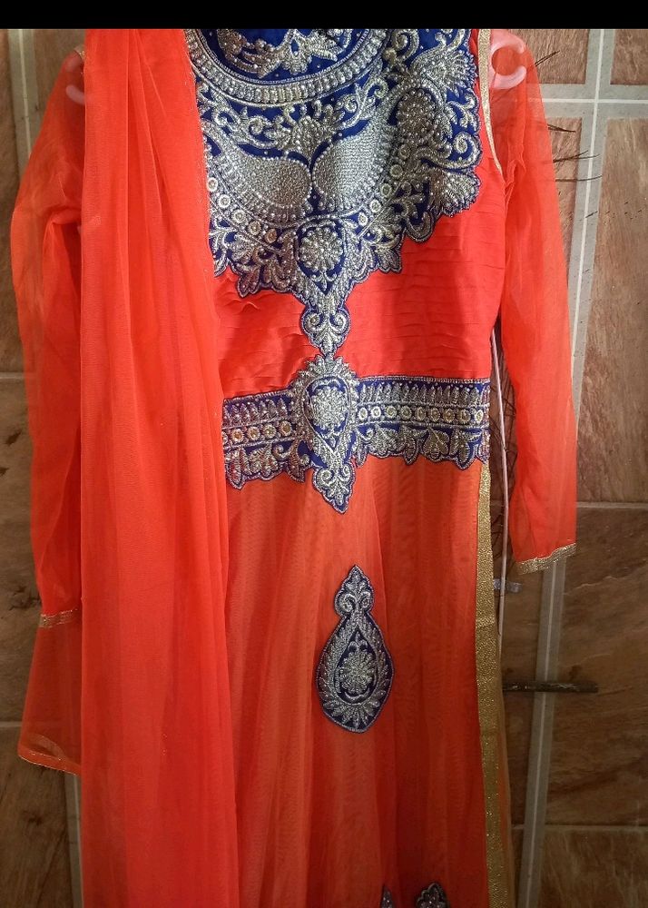 🧡Orange Kurti Set