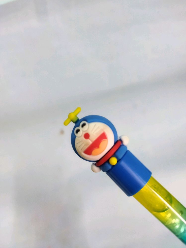 Doraemon Ball Pen With Glitter Water