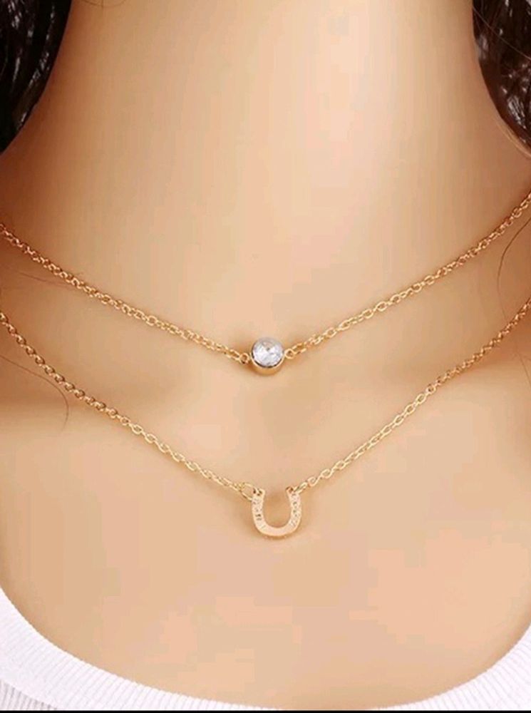 Western Imitation Necklace For Women With U Pendant