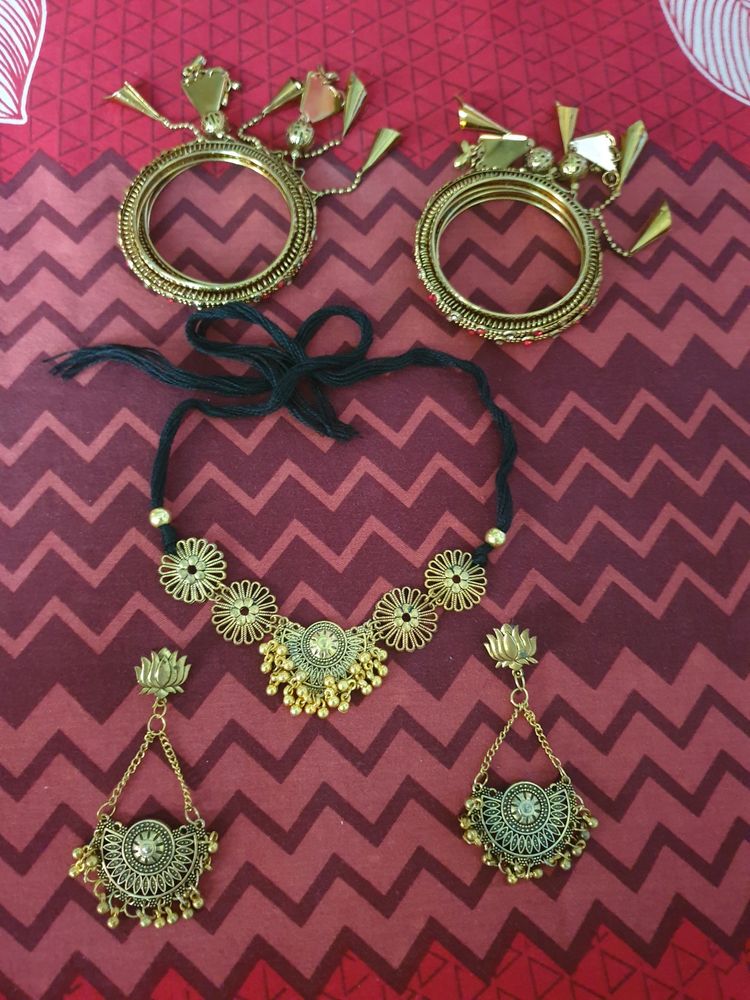 Golden Oxidized Jewellery Sets