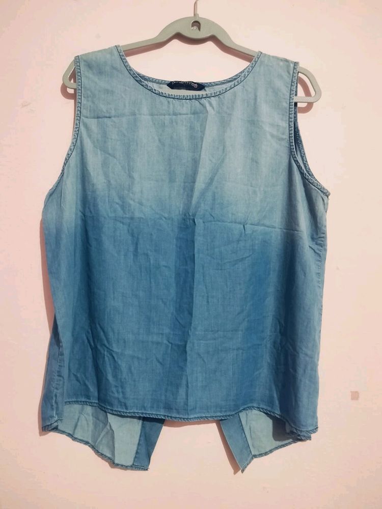 XXL Denim Double Shade Top