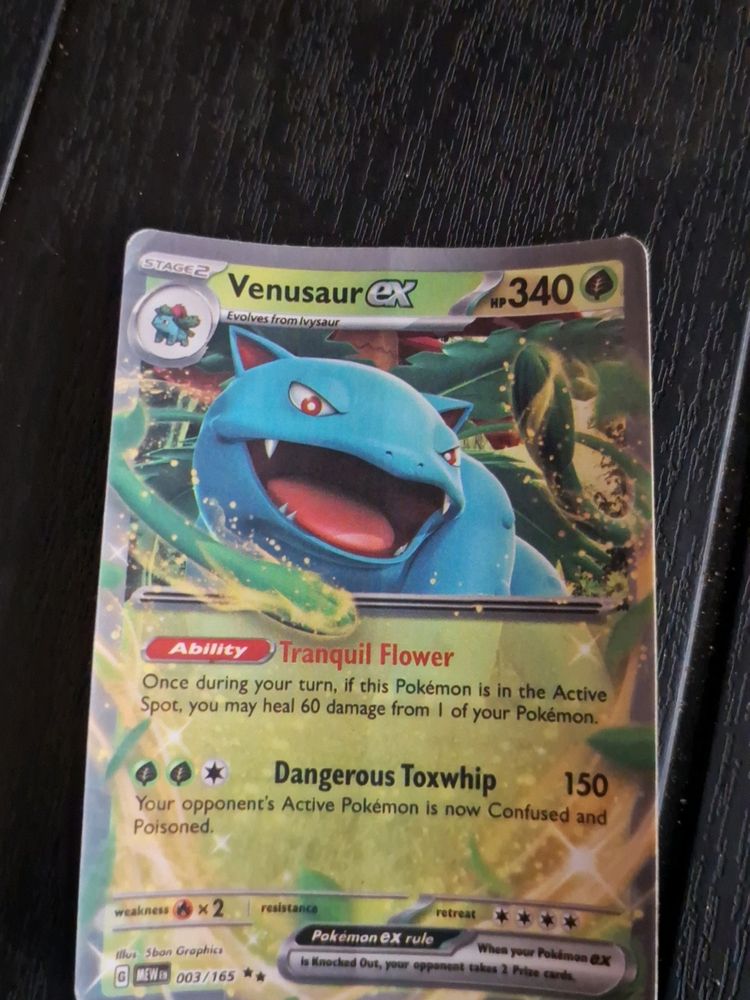 Pokemon Vensaur Ex Card HP 340 Stage 2