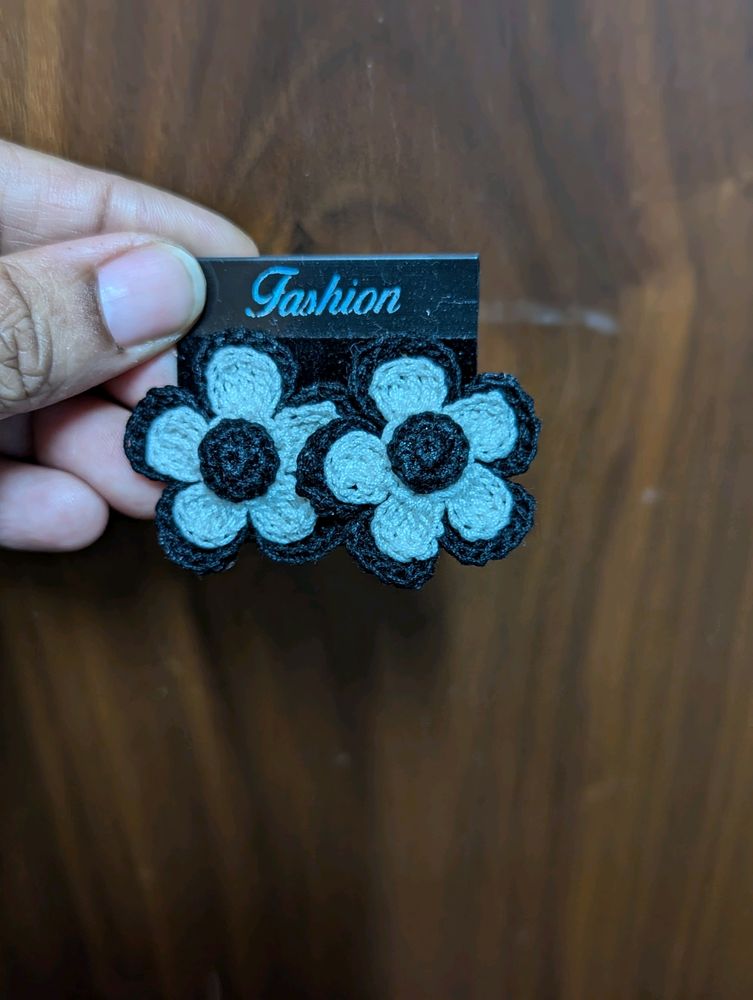 Handmade Crochet Flower Earrings