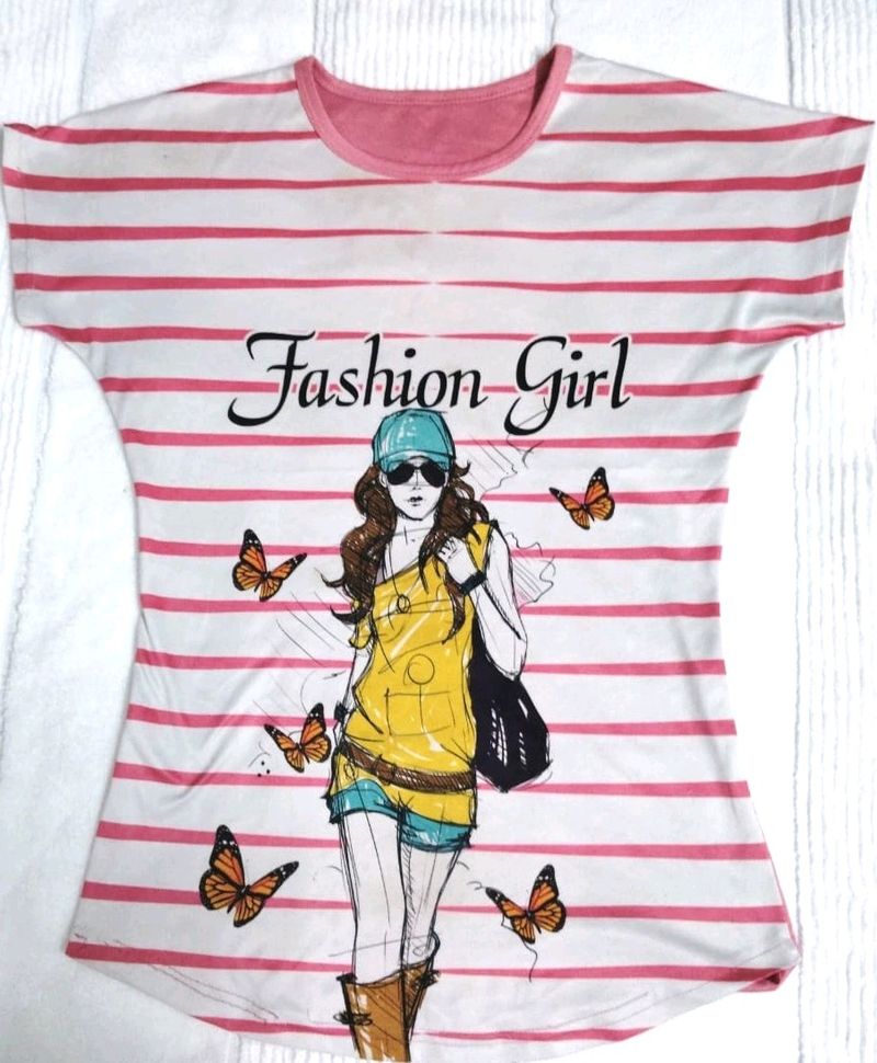 Beautiful Pink Fashion Girl Top