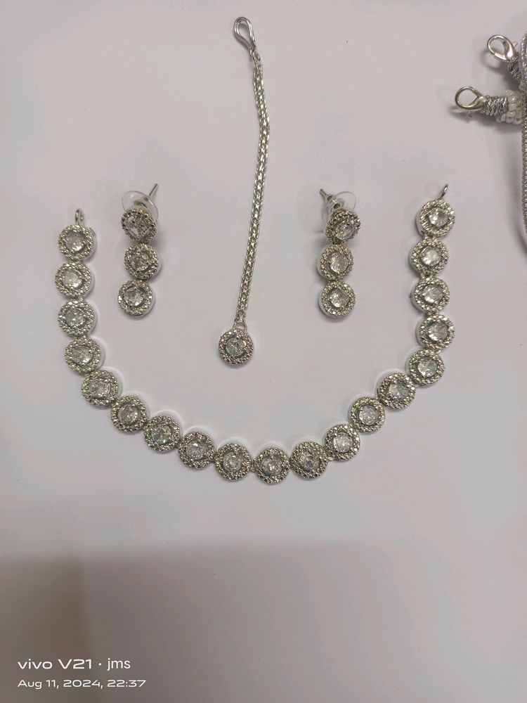 American Diamond Jewellery Set