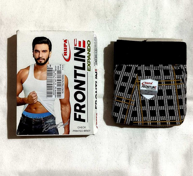 Branded Check Printed Men Brief