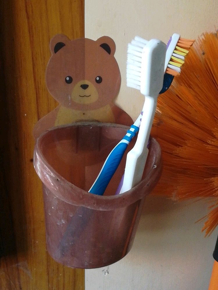 Teddy Bear Self Addesive Totth Brush and MULTI Holders