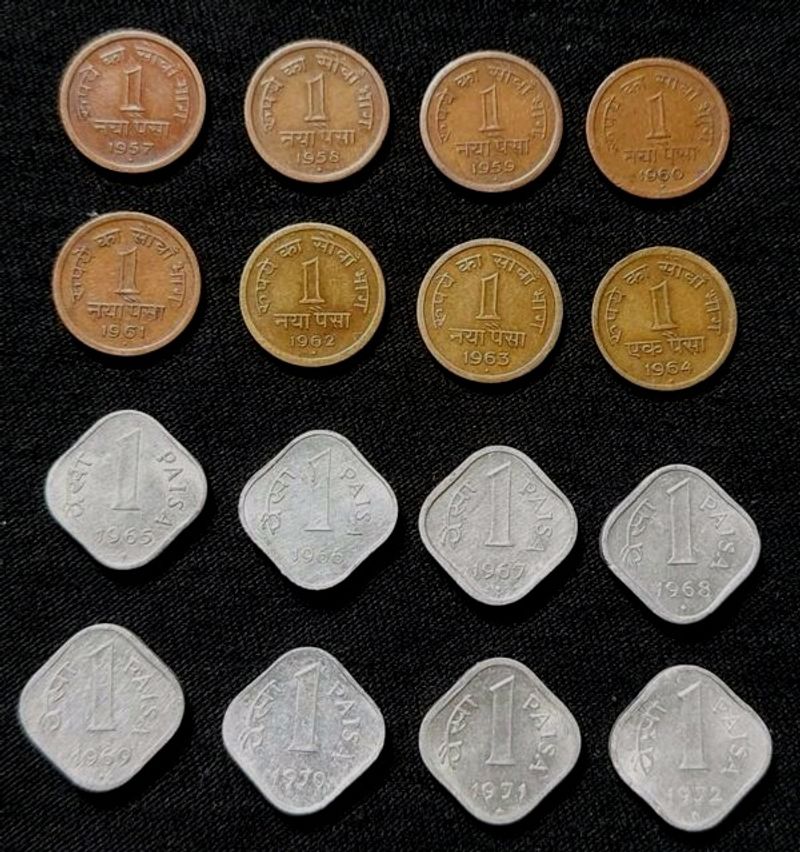 Total 16 coins of One Paise