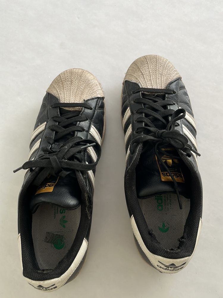 Adidas Original Black Superstar Shoes