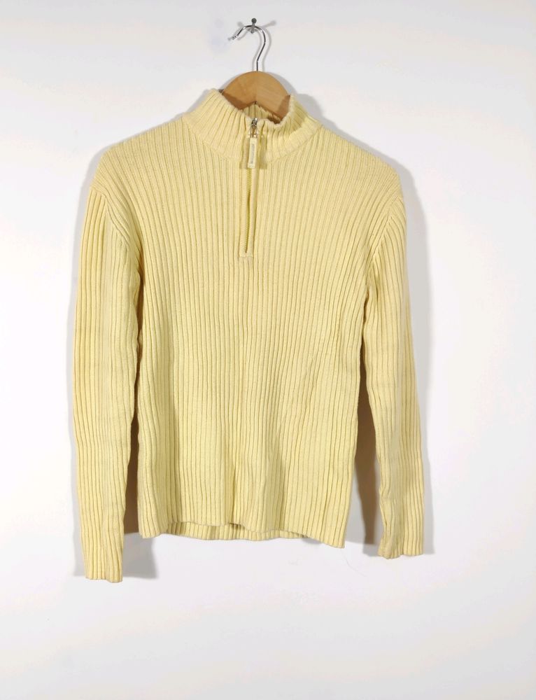 Yellow Knitted Casual Sweatshirt (Men)