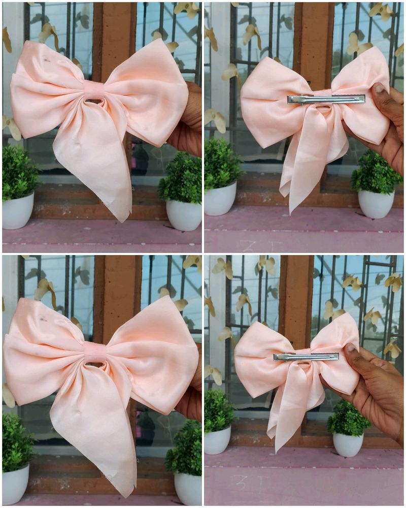 Peach Colour HairBow