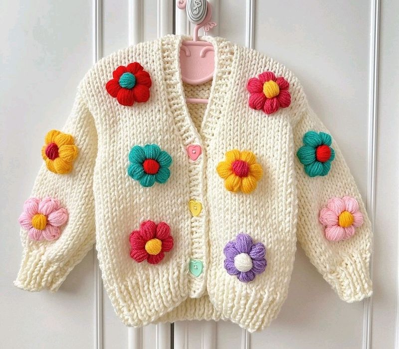 Handmade daisy cardigan