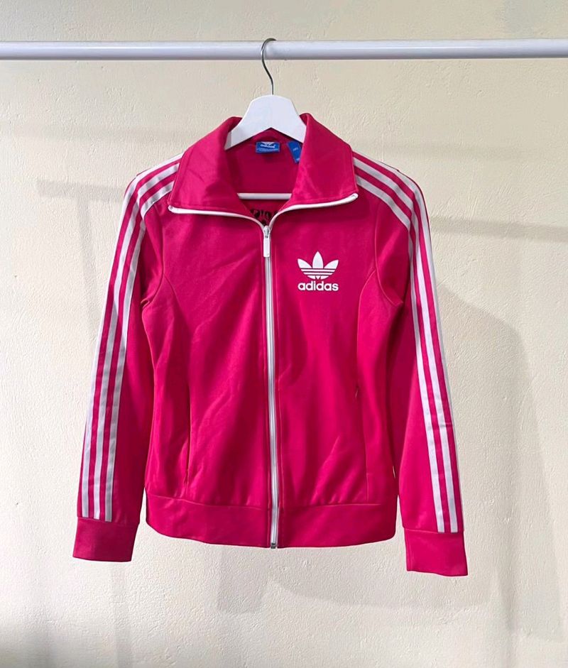 Vintage Adidas Track Jacket (Bubble Gum Pink)