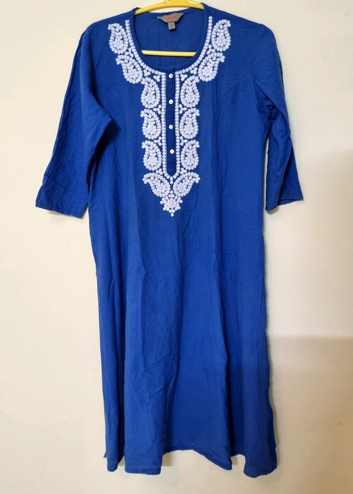 Blue A Line Kurta Set