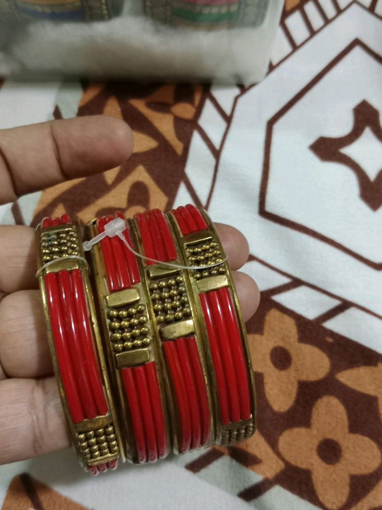 Brass Kada Set Of 4