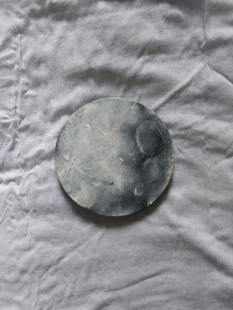 moon painting on canvas