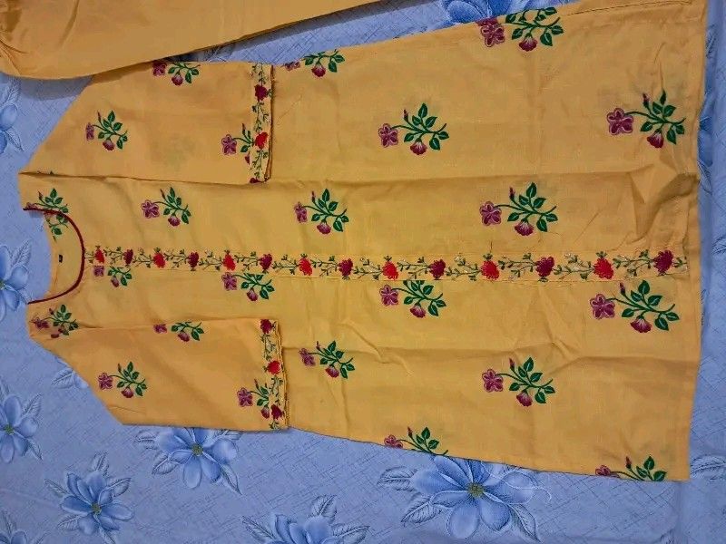 Yellow Kurta Pant Set