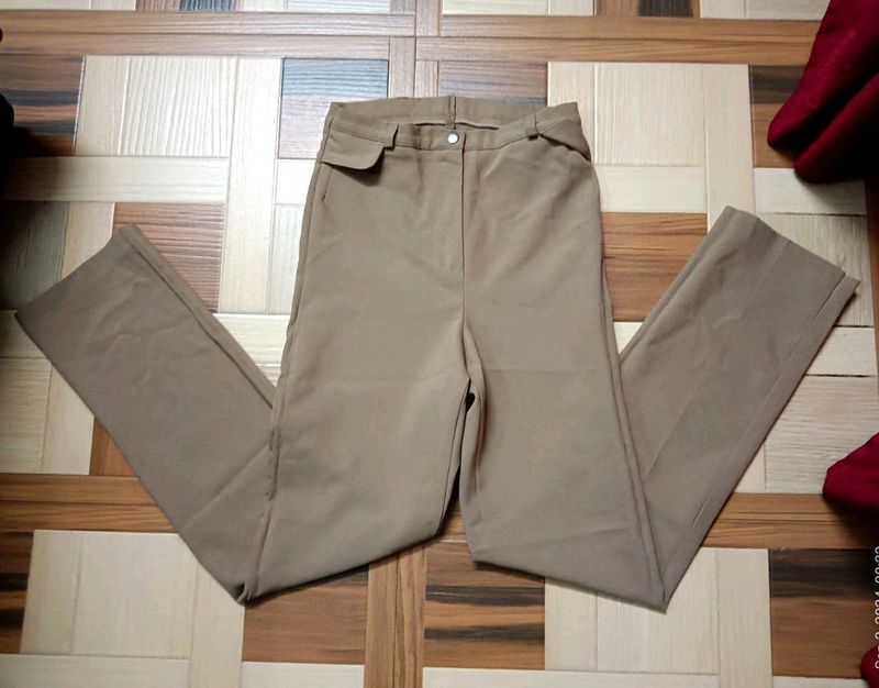 Pastel Brown Korean Formal Pants