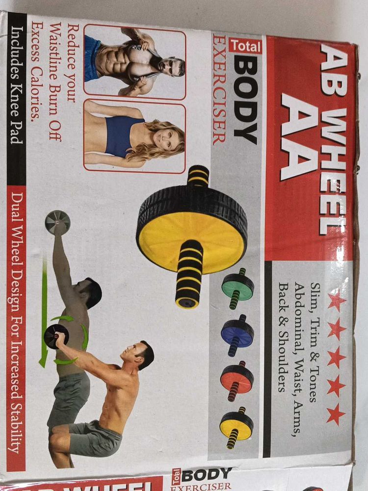 AB Wheel Body Exerciser Yellow Colour