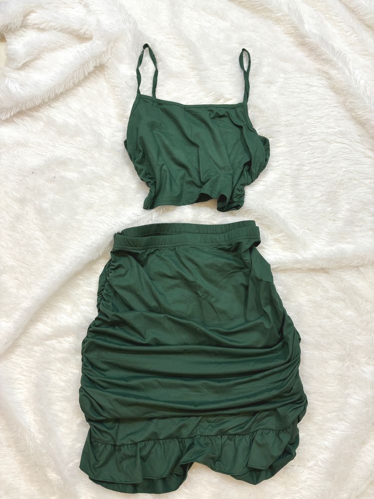 SALE Green Pinterest Ruched Co-ordset