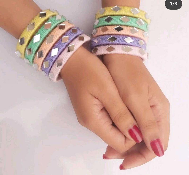 Pestal Shade Bangles 🤍🤎💚