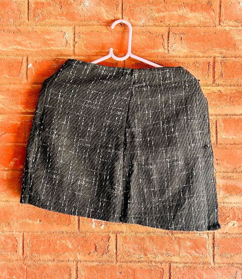 Tweed Women Korean Short Layered Skort