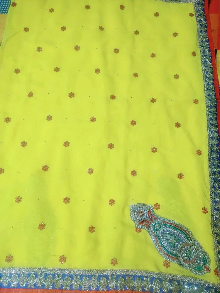 New Saree Yellow