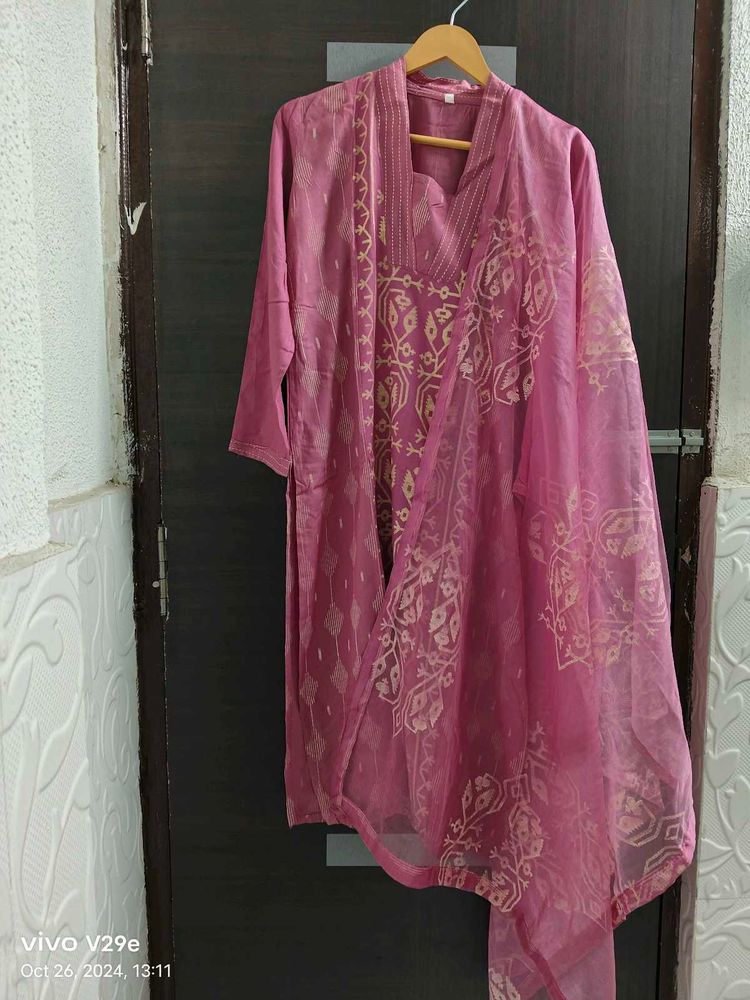 New Unused Jamdani Suit Organza Dupatta