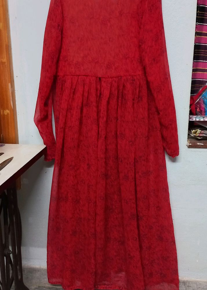 long frock with front slit