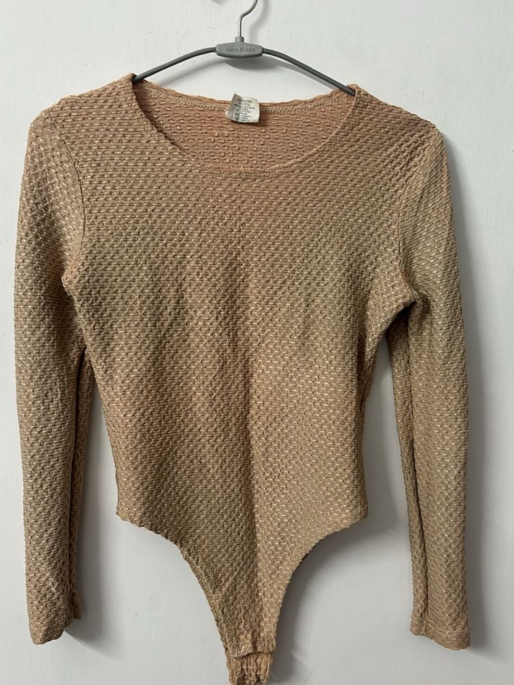 Beige( towards Brown Tone) bodycone top