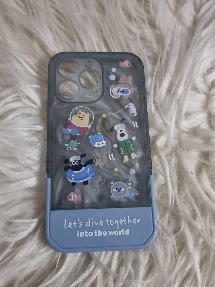 Blue Cartoon Iphone 13 Pro Case