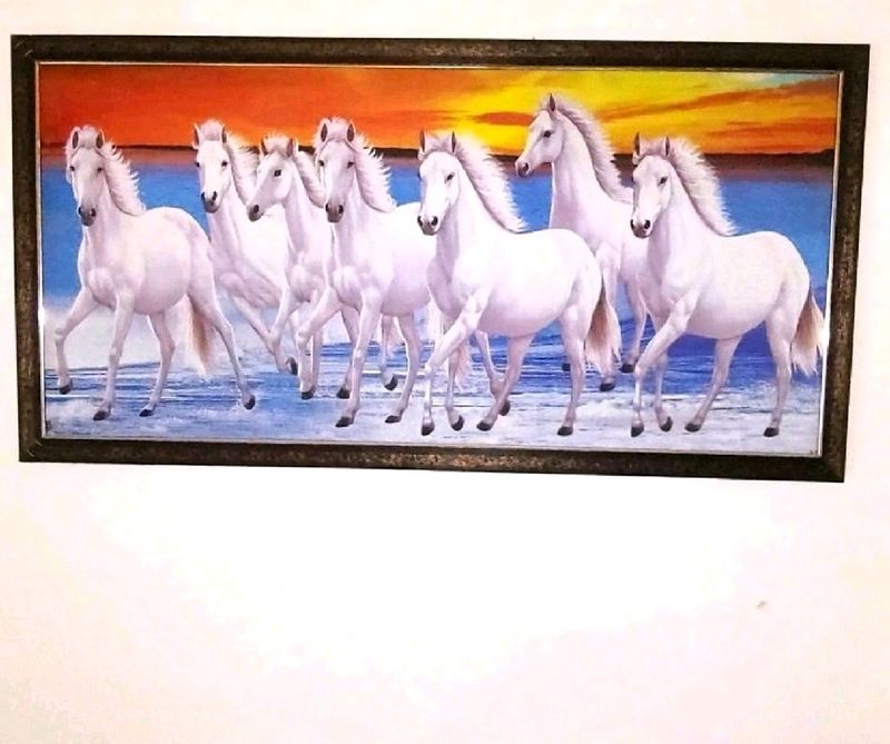 7 Horses Running Painting