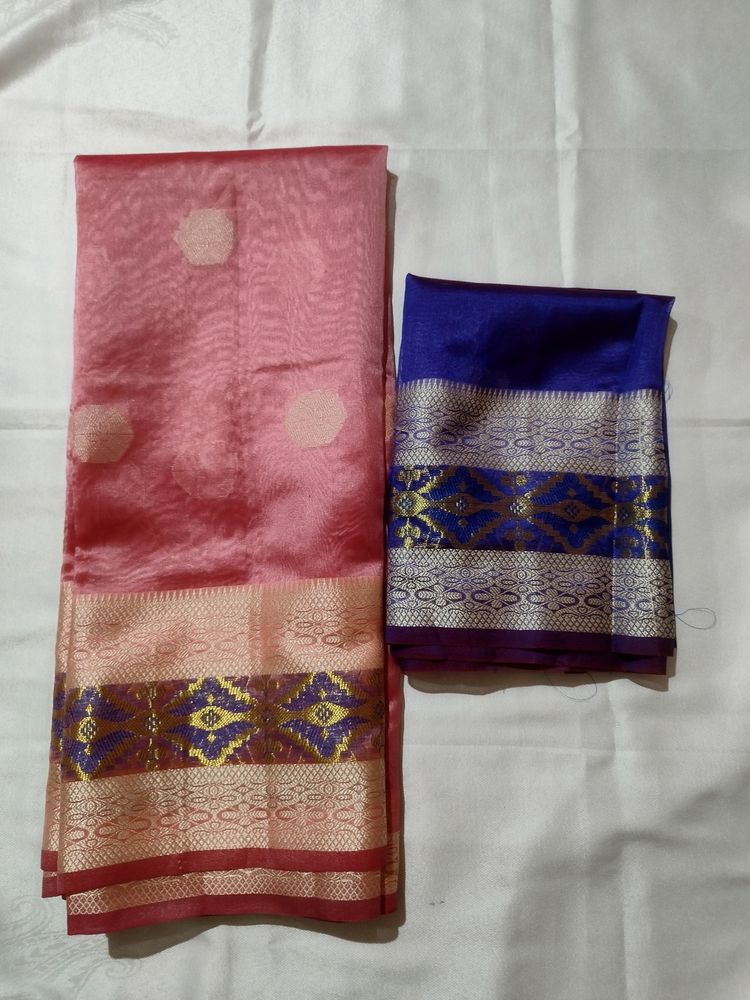 Pepar Silk Pink Color Saree