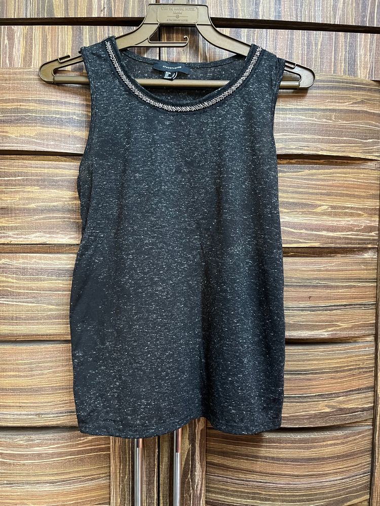 Grey Sleeveless Top