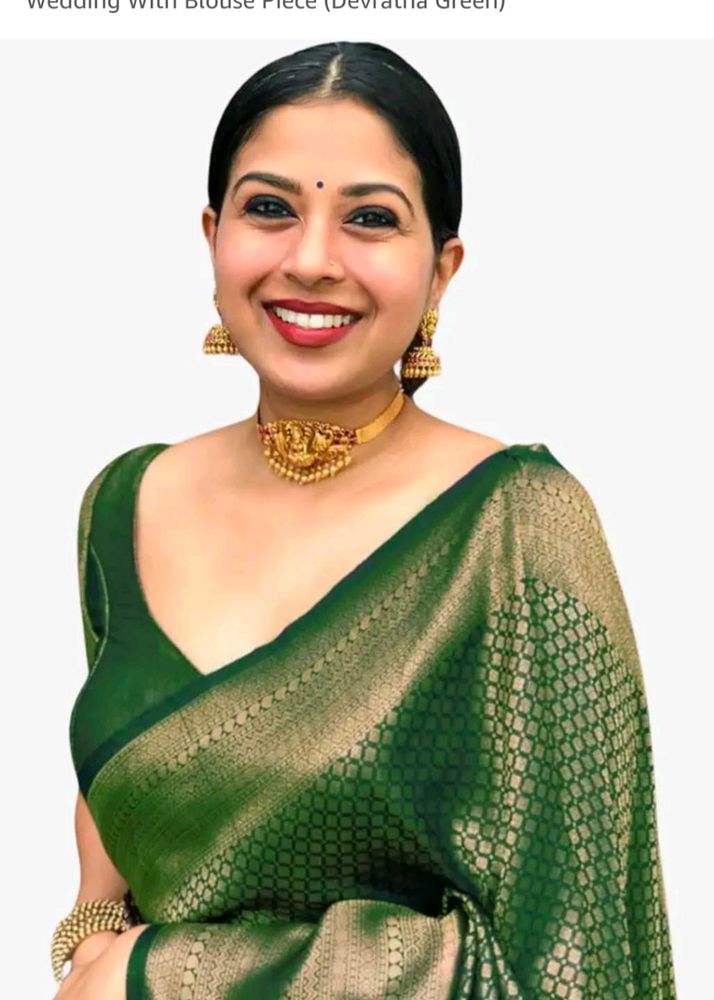 Green Colour Pure Kanjeevaram Silk Saree