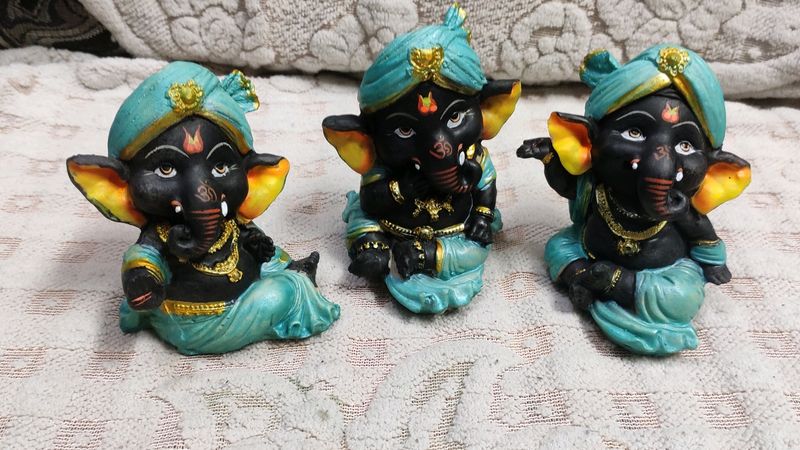 Ganesh 3 Pc  Idol  Set