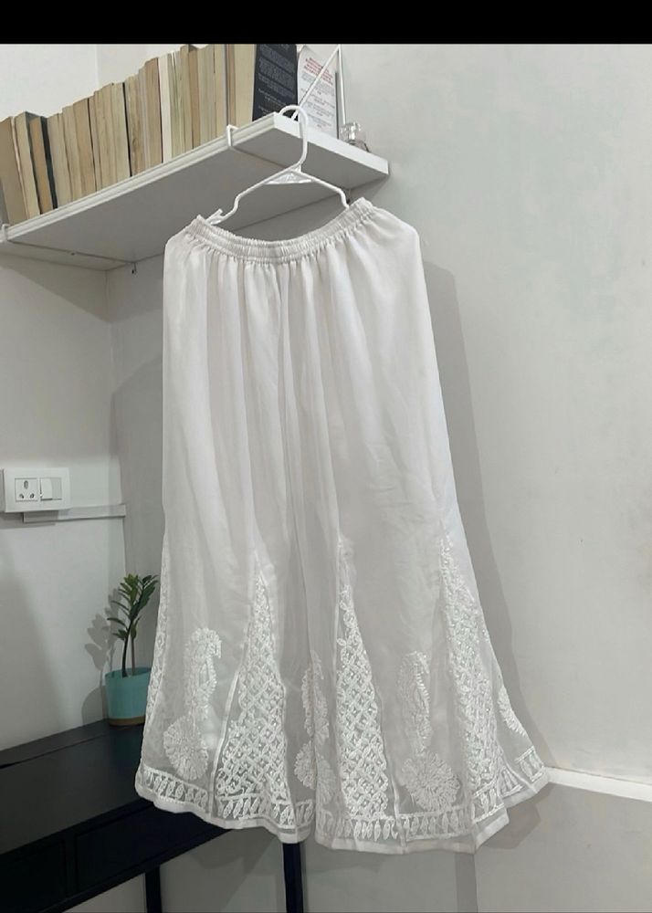 original chikankari sharara palazzo pants