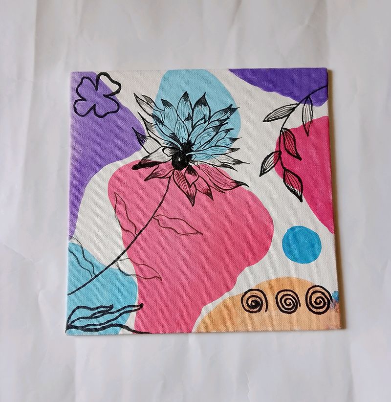 Boho Style Acrylic Canvas Painting Board(HANDMADE)