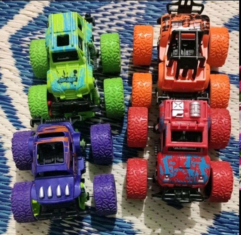 (Pack Of 4 ) New Mini Monster Truck Car Any Colour