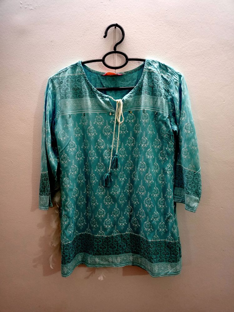 Blue Short Kurti