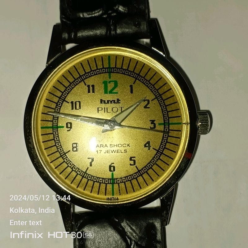 hmt Pilot Hand Winding Mechanical Wrist Watch