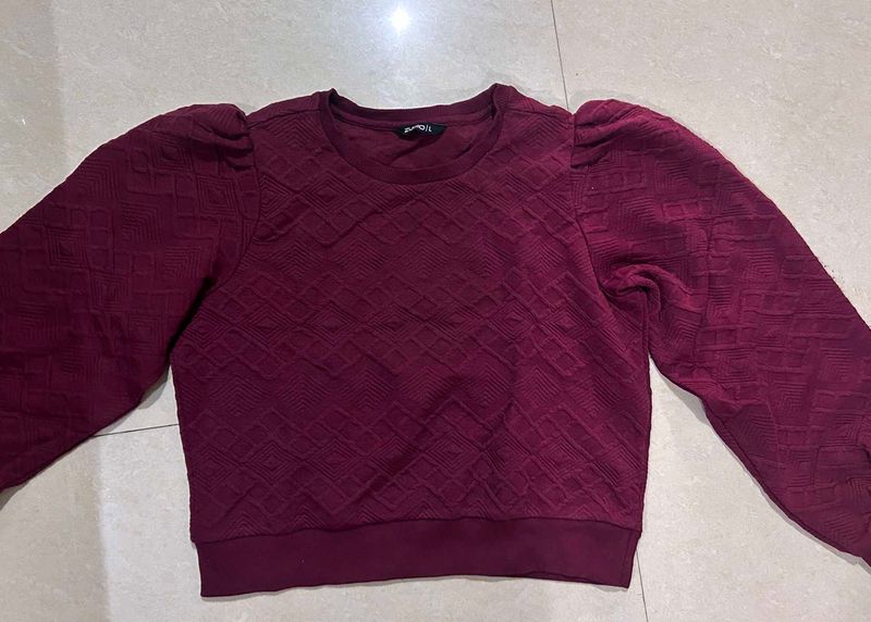 Maroon Sweatshirt For Women