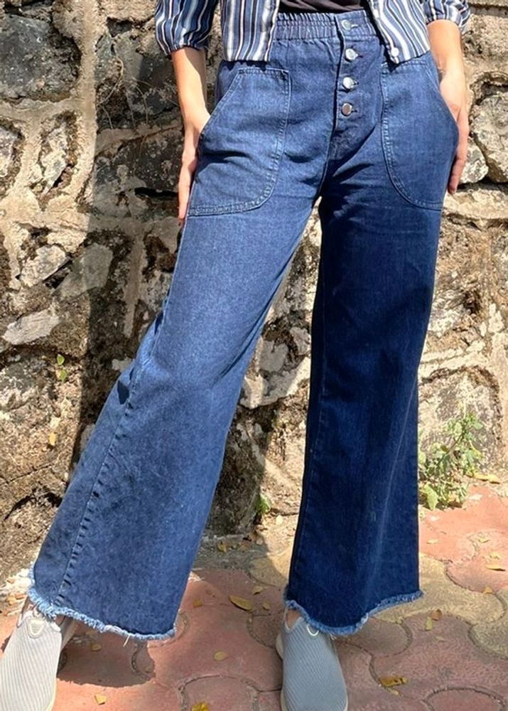 Trendy Wide Leg Jeans