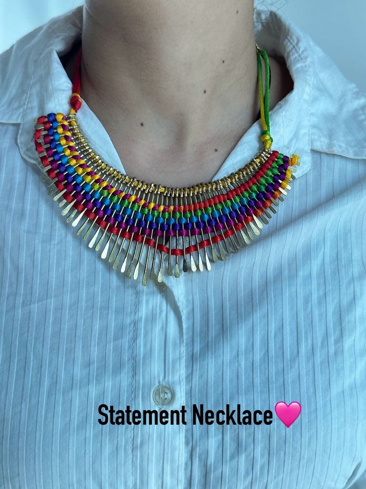 Multi Color Statement Aesthetic Necklace🎀