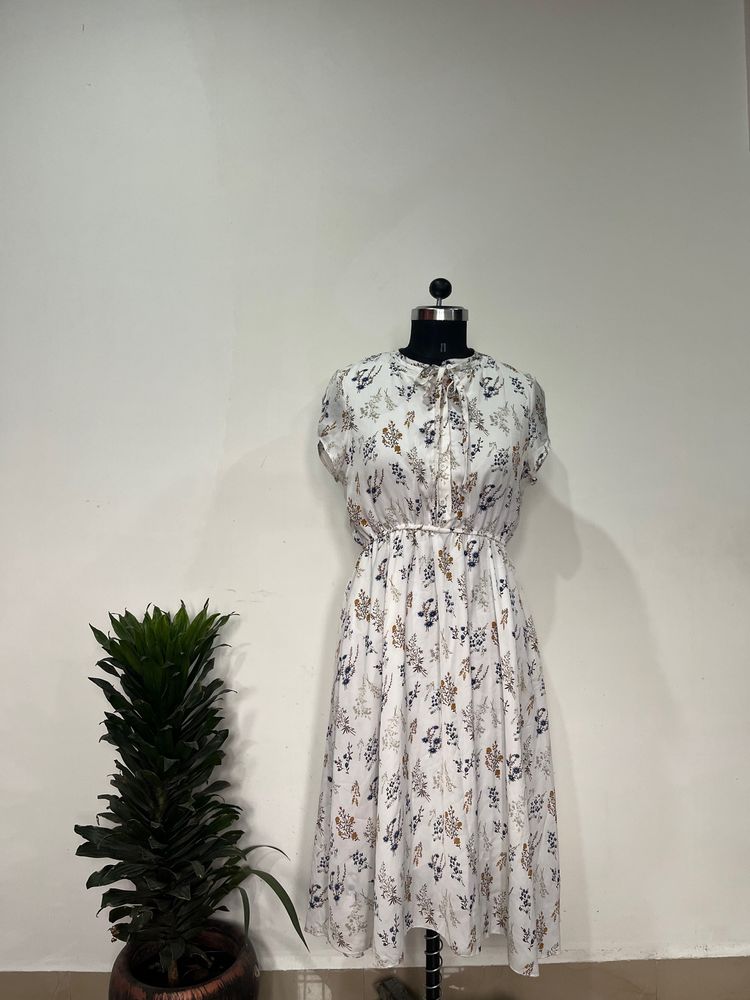 White Floral Dress