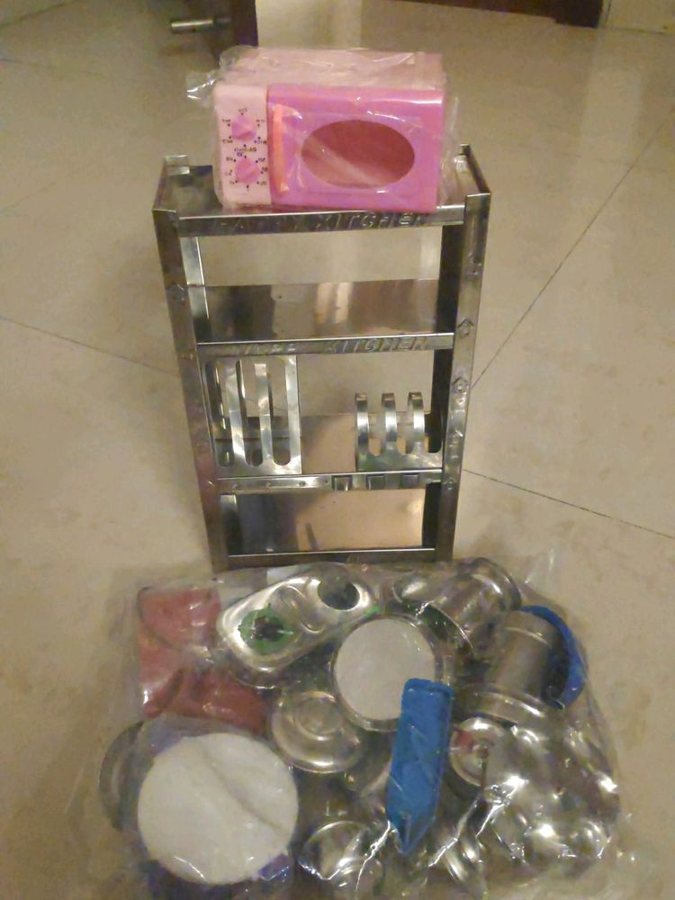 metal kitchen set with stand