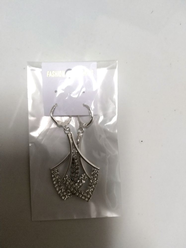 Silver Plated Long Earrings