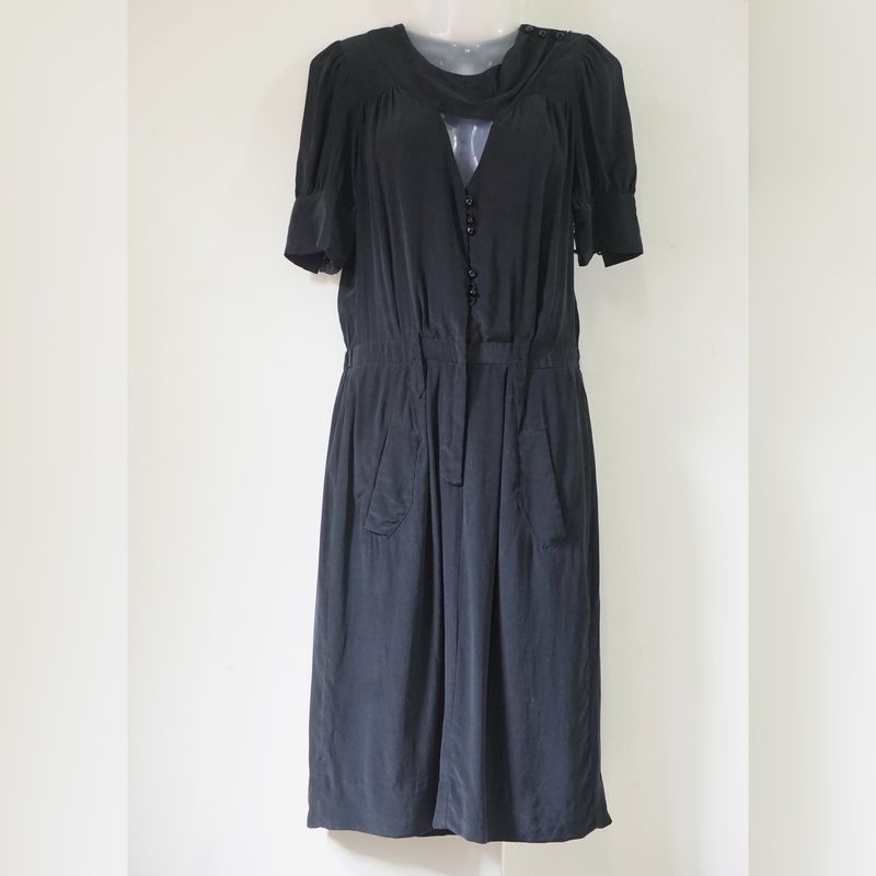 Vintage Silk Midi Dress