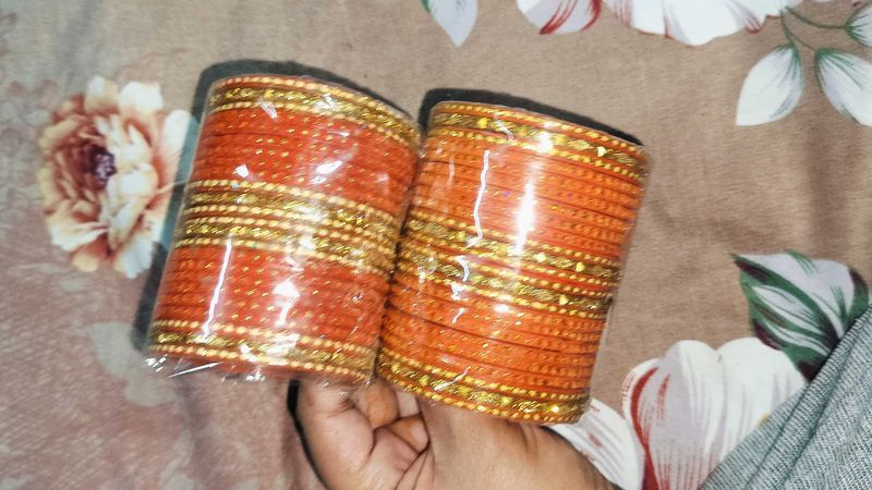 Orange Colour Bangles