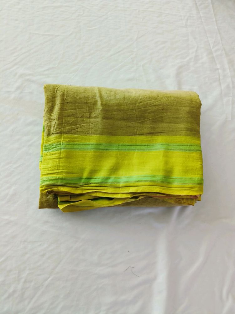 Green Stripe Border Saree (Women's)